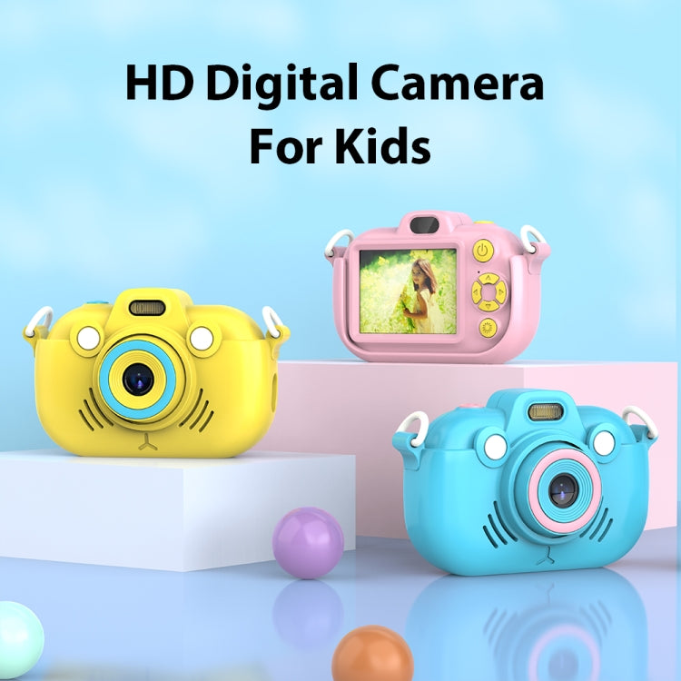 DC502 2.4-Inch 16X Zoom 2.7K Video Recording Children Digital Camera, Pink No Card, Yellow No Card, Blue No Card, Pink + 32G, Yellow + 32G, Blue + 32G