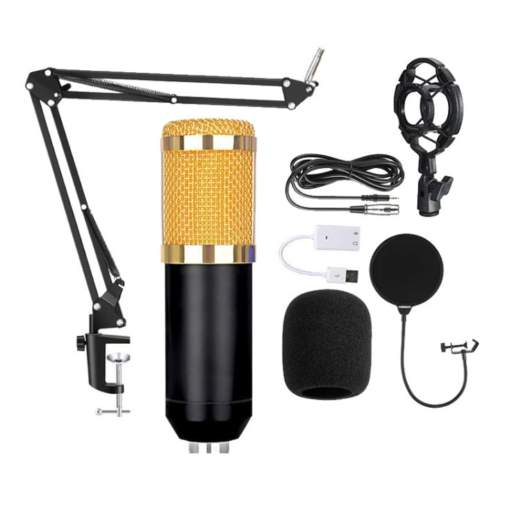 BM800 Condenser Microphone Set, BM800 With USB Sound Card (Black), BM800 With USB Sound Card (Black Golden Net), BM800 With USB Sound Card (White), BM800 With USB Sound Card (Blue), BM800 With USB Sound Card (Pink)