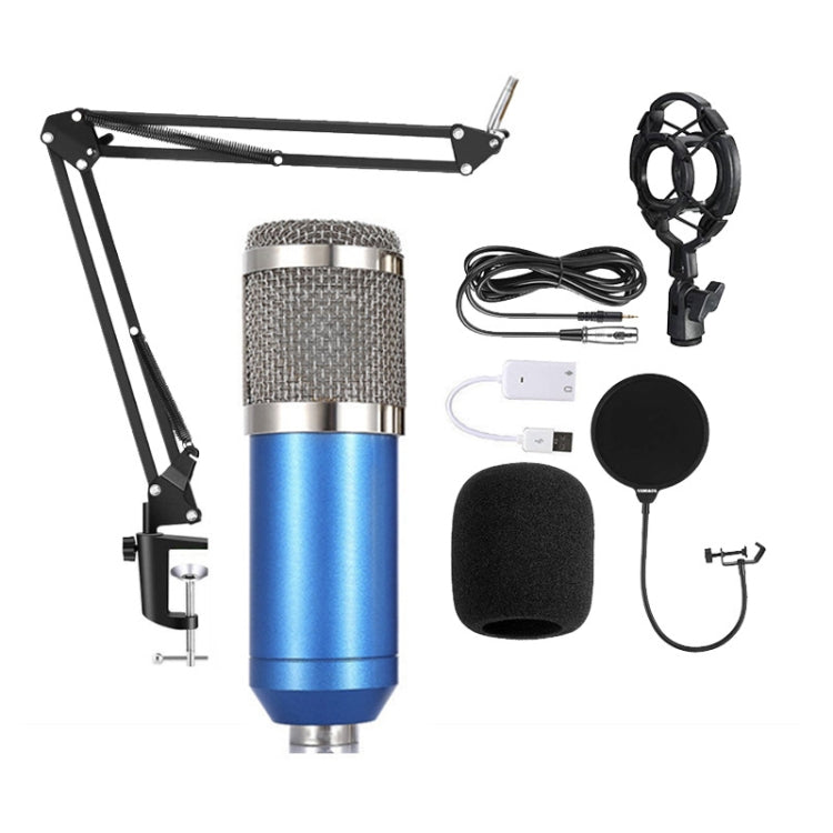 BM800 Condenser Microphone Set, BM800 With USB Sound Card (Black), BM800 With USB Sound Card (Black Golden Net), BM800 With USB Sound Card (White), BM800 With USB Sound Card (Blue), BM800 With USB Sound Card (Pink)