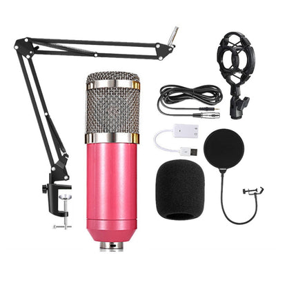 BM800 Condenser Microphone Set, BM800 With USB Sound Card (Black), BM800 With USB Sound Card (Black Golden Net), BM800 With USB Sound Card (White), BM800 With USB Sound Card (Blue), BM800 With USB Sound Card (Pink)