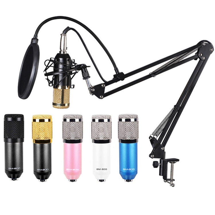 BM800 Condenser Microphone Set, BM800 With USB Sound Card (Black), BM800 With USB Sound Card (Black Golden Net), BM800 With USB Sound Card (White), BM800 With USB Sound Card (Blue), BM800 With USB Sound Card (Pink)