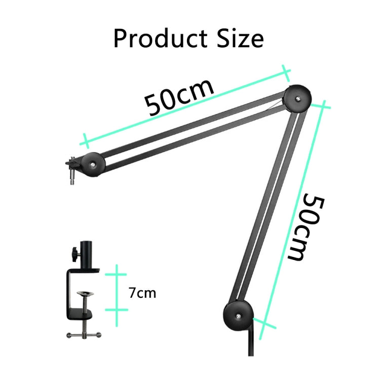 Microphone Desktop Cantilever Stent 360 Degree Rotating Bracket, GAZ-40P W, GAZ-40P B, GAZ-40 W, GAZ-40 B