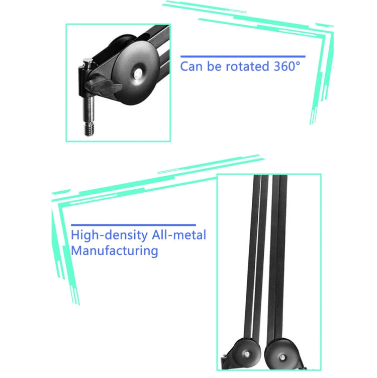 Microphone Desktop Cantilever Stent 360 Degree Rotating Bracket, GAZ-40P W, GAZ-40P B, GAZ-40 W, GAZ-40 B