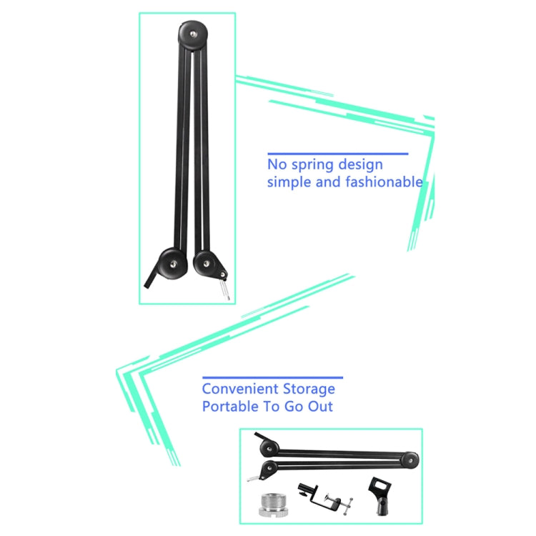 Microphone Desktop Cantilever Stent 360 Degree Rotating Bracket, GAZ-40P W, GAZ-40P B, GAZ-40 W, GAZ-40 B