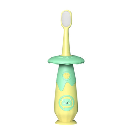 TY1020 Children Cartoon Soft Toothbrush, Mint Green, Coral Orange, Ivory Yellow, Glass Green