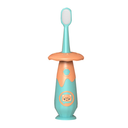 TY1020 Children Cartoon Soft Toothbrush, Mint Green, Coral Orange, Ivory Yellow, Glass Green