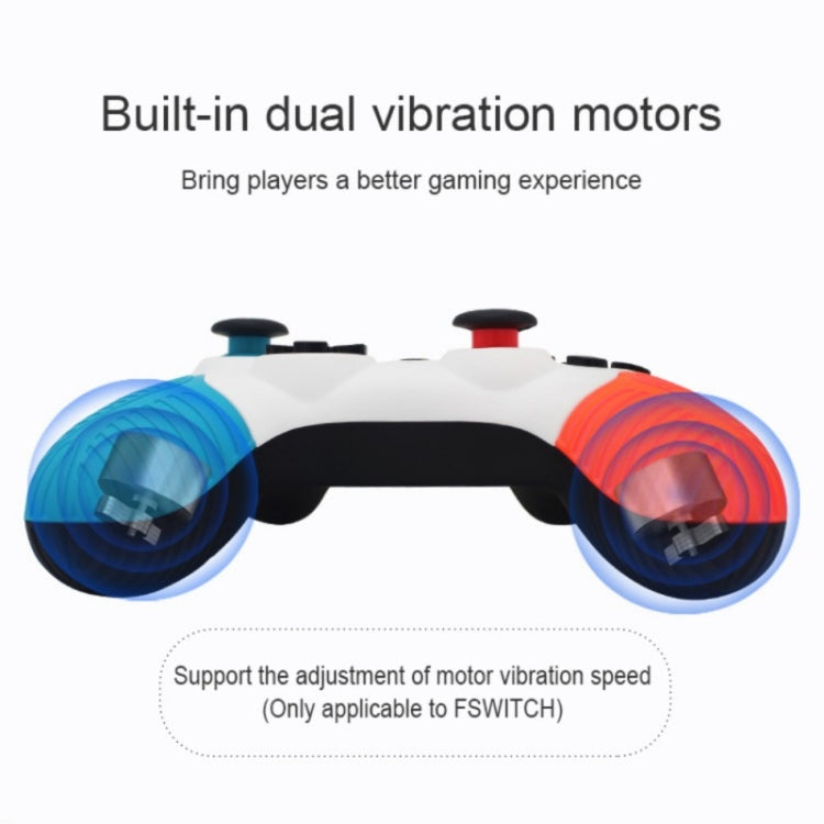 SW510 Wireless Bluetooth Controller With Vibration For Switch Pro, Red Blue, Black and White
