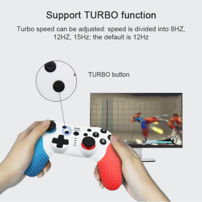 SW510 Wireless Bluetooth Controller With Vibration For Switch Pro, Red Blue, Black and White