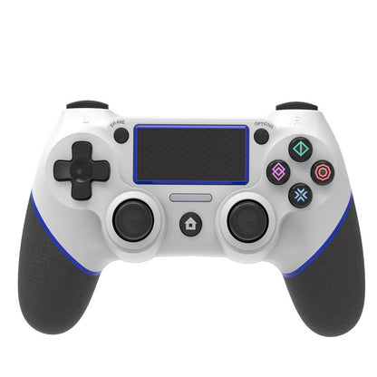 Wireless Bluetooth Rubberized Gamepad For PS4, White Blue, White Green, White Red