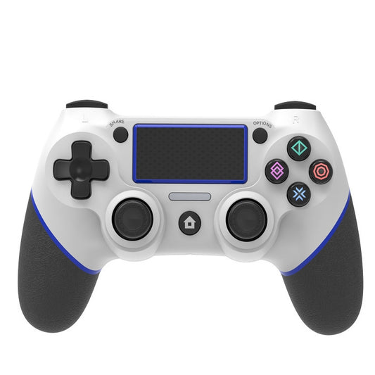 Wireless Bluetooth Rubberized Gamepad For PS4, White Blue, White Green, White Red
