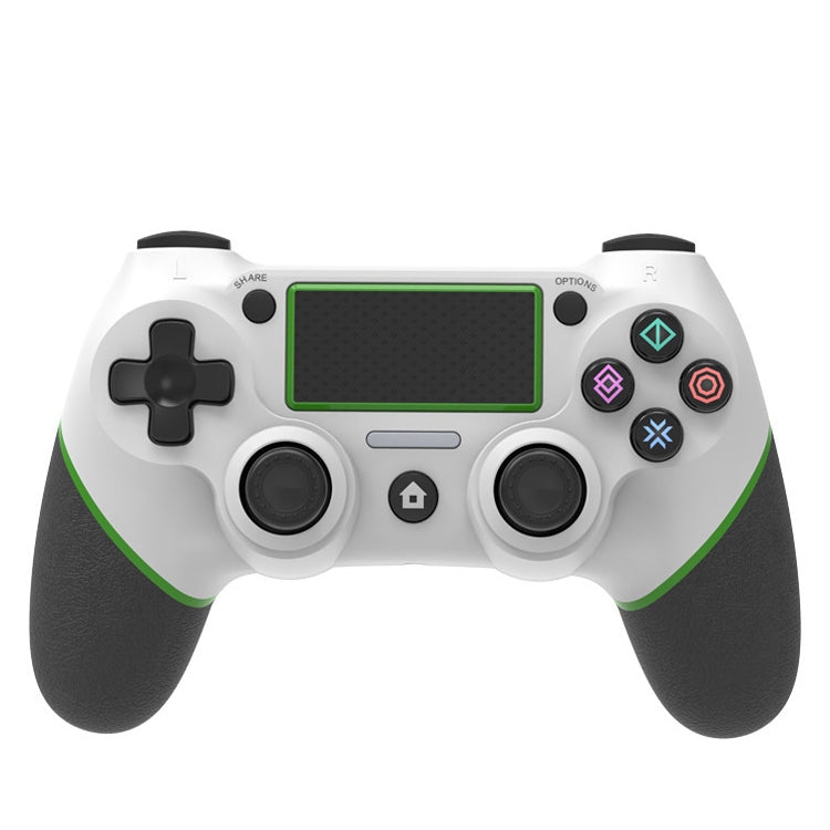 Wireless Bluetooth Rubberized Gamepad For PS4, White Blue, White Green, White Red