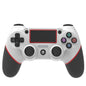 Wireless Bluetooth Rubberized Gamepad For PS4, White Blue, White Green, White Red
