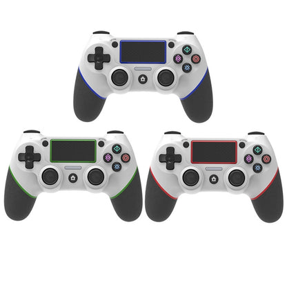 Wireless Bluetooth Rubberized Gamepad For PS4, White Blue, White Green, White Red
