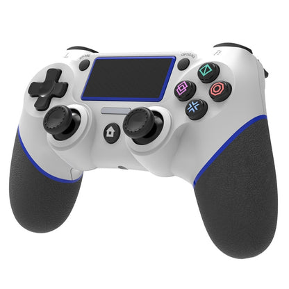 Wireless Bluetooth Rubberized Gamepad For PS4, White Blue, White Green, White Red