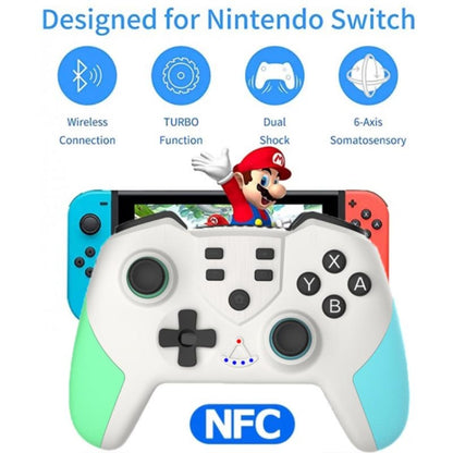 T23 Macro Programming Six-Axis Wireless Bluetooth Handle With NFC For Switch Pro, Green, Mary Red, Blue Green, Blue Pink