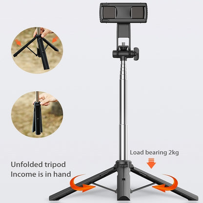 CYKE Folding Telescopic Mobile Phone Broadcast Stand Tripod, Specification:, A31-0.8m (Without Light), A31-1.6m (Without Light), A31E-1.1m (With Light), A31E-1.6m (With Light), A61-1.6m (Cloud Station)