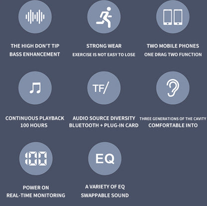 S720 Neck-Mounted Bluetooth Headphone Support TF Card