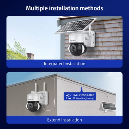 SHIWOJIA Waterproof WiFi Solar Dome IP Camera,  Support Two-way Audio & PIR Motion Detection & Night Vision & TF Card, SHIWOJIA