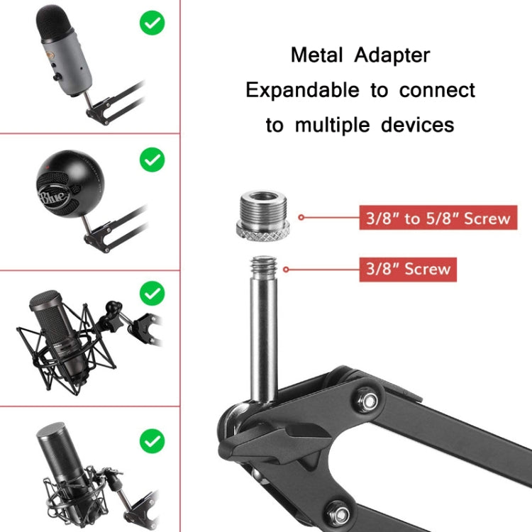 Desktop Foldable Live Condenser Microphone Gimbal Bracket