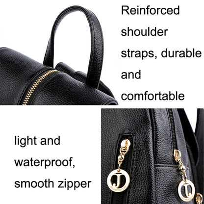 BM62-2 Soft Leather Anti-Theft Versatile Large CapacityTravel Backpack, Red, Blue, Black