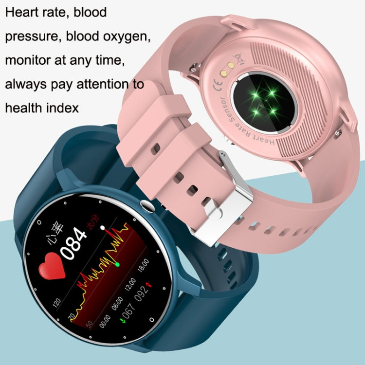 ZL02 Smart Heart Rate Blood Pressure Oxygen Monitoring Sports Pedometer Wireless Bluetooth Watch, Blue, Black, Pink, Gold