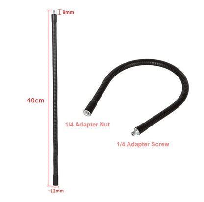 40cm Live Broadcast Bracket Extension Hose Tripod Accessories,Style:, Only Hose, Hose + PTZ, Hose+PTZ+Phone Clip, Hose+PTZ+Rotatable Phone Clip