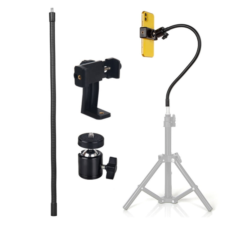 40cm Live Broadcast Bracket Extension Hose Tripod Accessories,Style:, Only Hose, Hose + PTZ, Hose+PTZ+Phone Clip, Hose+PTZ+Rotatable Phone Clip