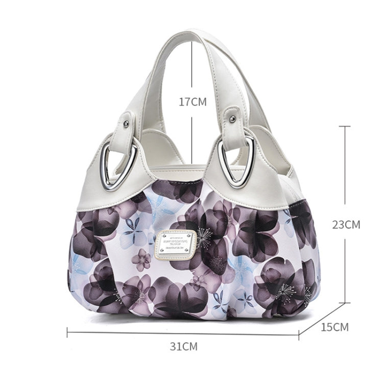 722 Women Soft Leather Handbag, Green handle Lily, Green Handle Rose, White Handle Green Flower, White Handle Red Flower, White Handle Purple Flower, Black Handle Green Flower, Black Handle Red Flower, Black Handle Purple Flower, White Handle Red Rose