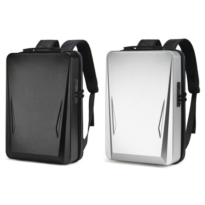 Men PC Hard Shell Gaming Computer Backpack For 15.6-17.3 Inch, Black, Silver