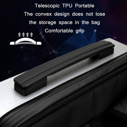 Men PC Hard Shell Gaming Computer Backpack For 15.6-17.3 Inch, Black, Silver