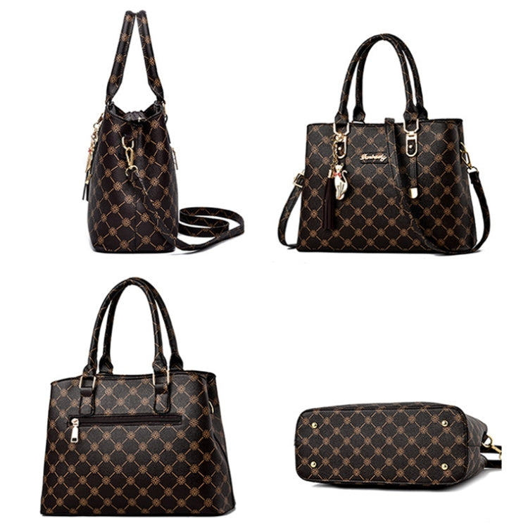 422 Large Capacity Printing Handbag, Deep Coffee Deep Coffee Print, Bronze Deep Coffee Print, Dark Red Deep Coffee Print, Bronze Rice White Print, Rice White Rice White Print