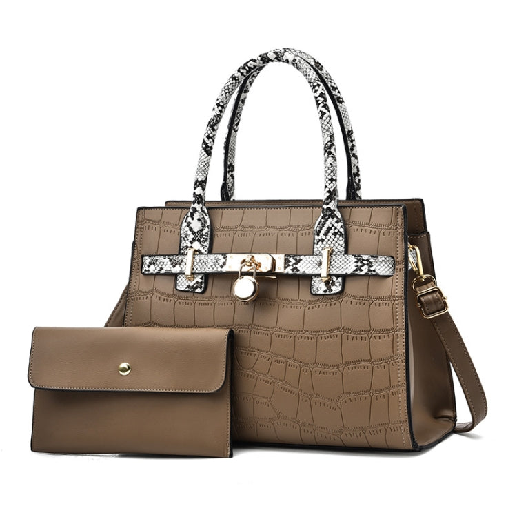 2613 2 In 1 Large Capacity Stone Pattern Bags, Red, Khaki, Green, Black, Pink, Coffee, Soil Yellow