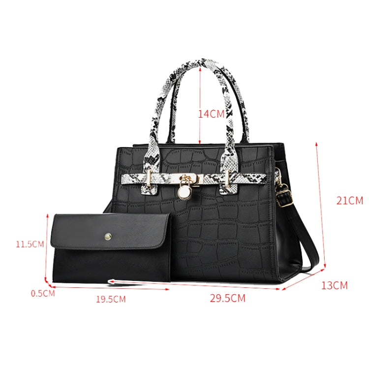 2613 2 In 1 Large Capacity Stone Pattern Bags, Red, Khaki, Green, Black, Pink, Coffee, Soil Yellow