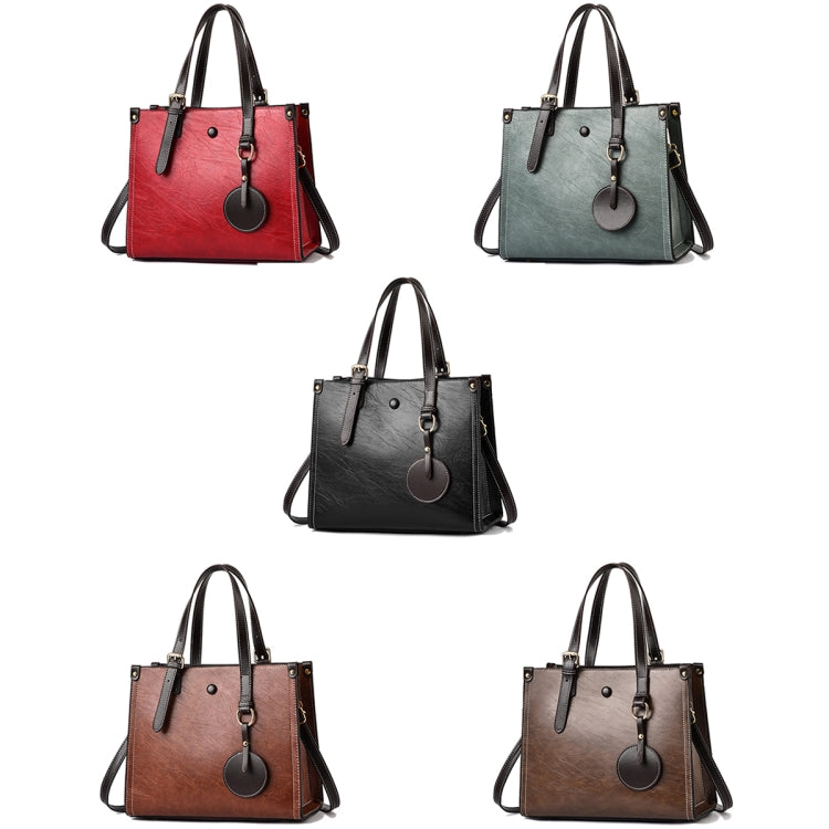 1688 Multifunctional Vintage Ladies Handbag, Red, Green, Black, Caramel Colour, Brown, Coffee