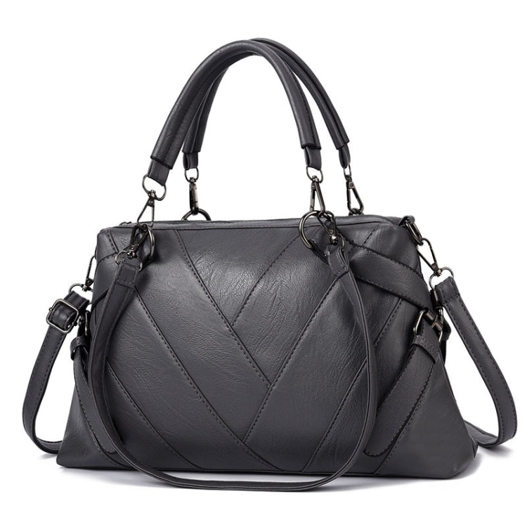 TFZ 250 Geometric Colorblock Soft Leather Handbag, Red Wine, Green, Black, Dark Gray, Black White, Rubber Pink