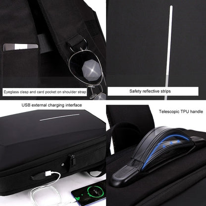Men Business Shoulder USB External Interface Computer Bag, Color: 8001 Black, 8001 Black, 8001 Gray, 8001 Blue, 8001 Red, 8003 Black, 8003 Gray, 8003 Blue, 8003 Red, 8001-J Black, 8001-J Gray, 8001-J Blue, 8001-J Red