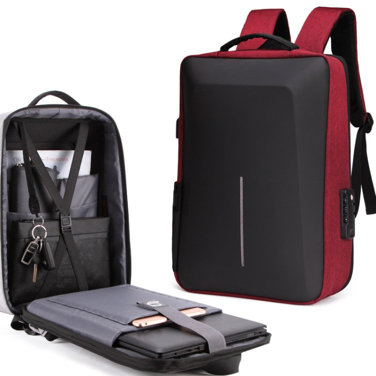 Men Business Shoulder USB External Interface Computer Bag, Color: 8001 Black, 8001 Black, 8001 Gray, 8001 Blue, 8001 Red, 8003 Black, 8003 Gray, 8003 Blue, 8003 Red, 8001-J Black, 8001-J Gray, 8001-J Blue, 8001-J Red