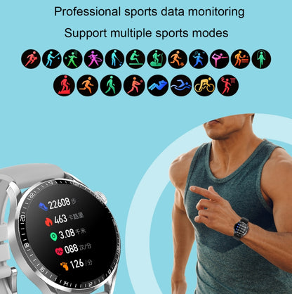 HD2 1.32 Inch Heart Rate Detection Smart Watch, Silver + Leather, Silver + Steel, Black + Leather, Black + Steel