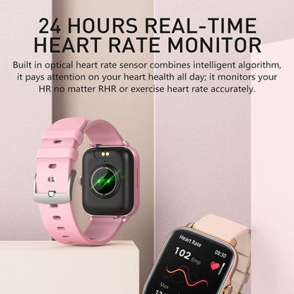 LOANIY Y22 Heart Rate Monitoring Smart Bluetooth Watch, Pink, Black, Gold, Silver Gray