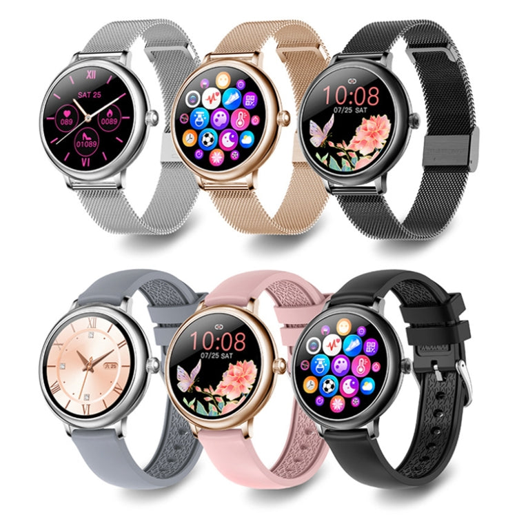 LOANIY CF80 1.08 Inch Heart Rate Monitoring Smart Bluetooth Watch, Pink, Black, Silver Gray, Gold Steel, Black Steel, Silver Steel