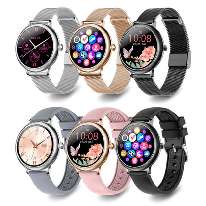 LOANIY CF80 1.08 Inch Heart Rate Monitoring Smart Bluetooth Watch, Pink, Black, Silver Gray, Gold Steel, Black Steel, Silver Steel