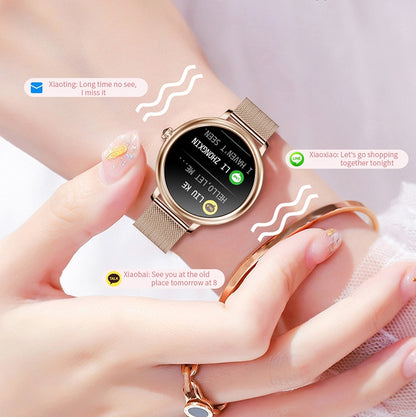 LOANIY CF80 1.08 Inch Heart Rate Monitoring Smart Bluetooth Watch, Pink, Black, Silver Gray, Gold Steel, Black Steel, Silver Steel