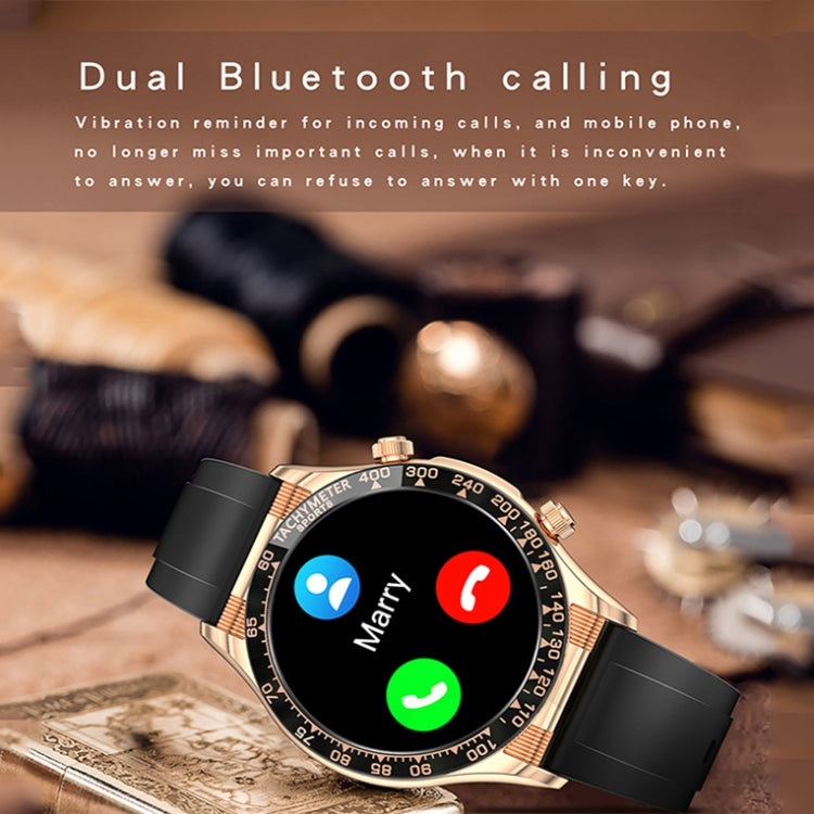 LOANIY E18 Pro Smart Bluetooth Calling Watch with NFC Function, Black Silicone, Green Silicone, Gold Silicone, Black Leather, Green Leather, Gold Leather, Black Silver Steel, Green Silver Steel, Gold Steel