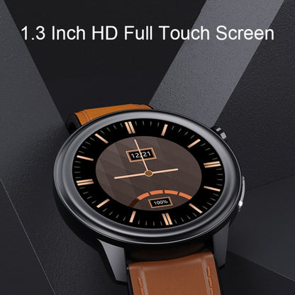 LOANIY E80 1.3 Inch Heart Rate Detection Smart Watch, Black Silicone, Blue Silicone, Red Silicone, Black Leather, Brown Leather, Black Steel