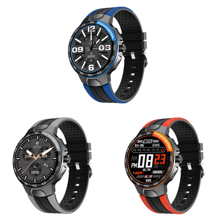 Wearkey E15 1.28 Inch Smart Heart Rate Monitoring Touch Screen Watch, Blue, Silver Gray, Orange