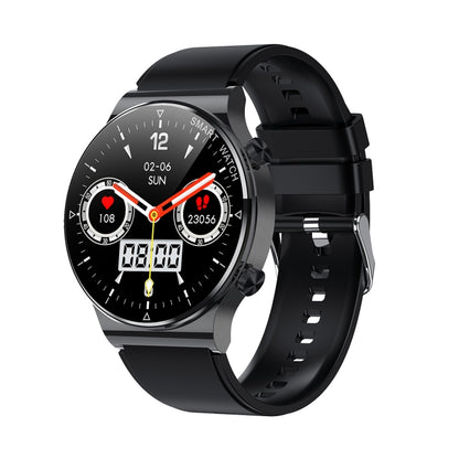 ME88 1.32 Inch Heart Rate Sleep Monitoring Smart Watch, Black Silicone, Silver Silicone, Black Leather, Silver Leather