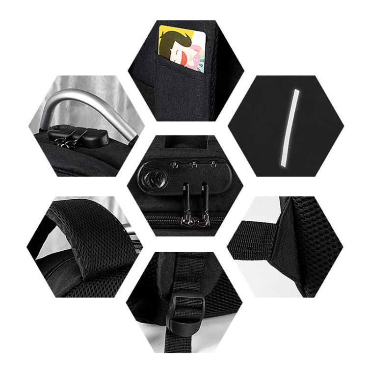 SJ16 Laptop Anti-Theft Backpack, 13 inch-15.6 inch