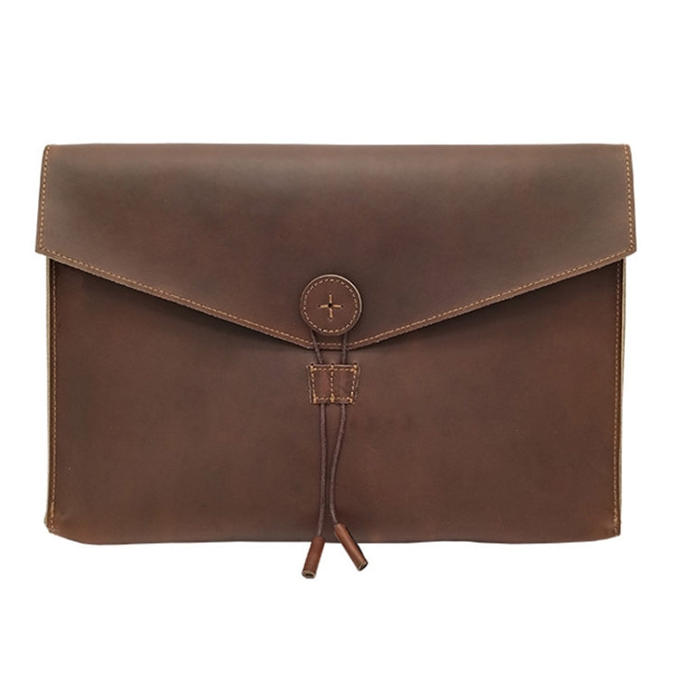 S121 Leather Wear-resistant Business Briefcase, Brown, Coffee, Wine Red, Black, Blue, Green, Double Brown, Double Coffee, Double Green