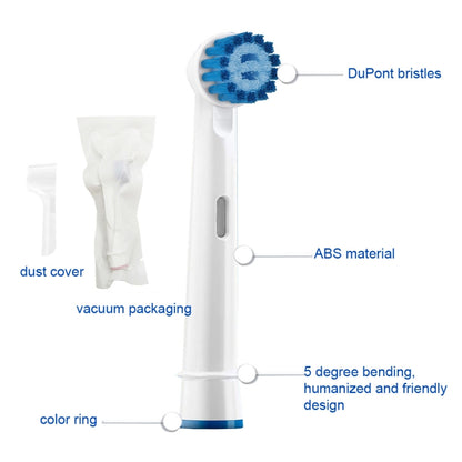 2 PCS For Oral-B Full Range of Electric Toothbrush Replacement Heads, Daily Cleaning, Precision Cleaning, Multi -angle Cleaning, Professional Bright White, Dental Flouse Cleaning