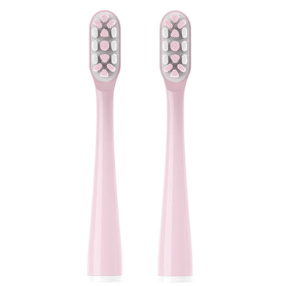 2 PCS Achor Free Tufting Electric Toothbrush Head for Usmile, White, Pink